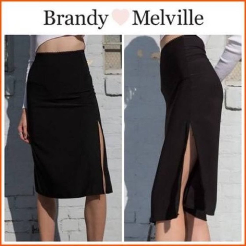 all black phoebe skirt from brandy!